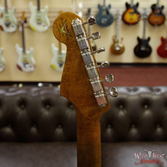 Fender Custom Shop 30th Anniversary LTD Roasted 1960 Stratocaster Relic Birdseye Neck Rosewood Board Aged Surf Green - Image 14