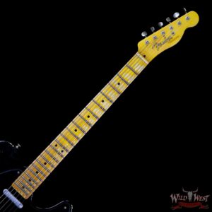 Fender Custom Shop 1952 Telecaster Heavy Relic Maple Neck Black Pickguard Faded Black - Image 9