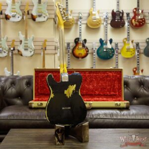 Fender Custom Shop 1952 Telecaster Heavy Relic Maple Neck Black Pickguard Faded Black - Image 14