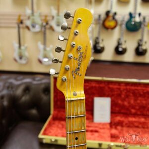 Fender Custom Shop 1952 Telecaster Heavy Relic Maple Neck Black Pickguard Faded Black - Image 8