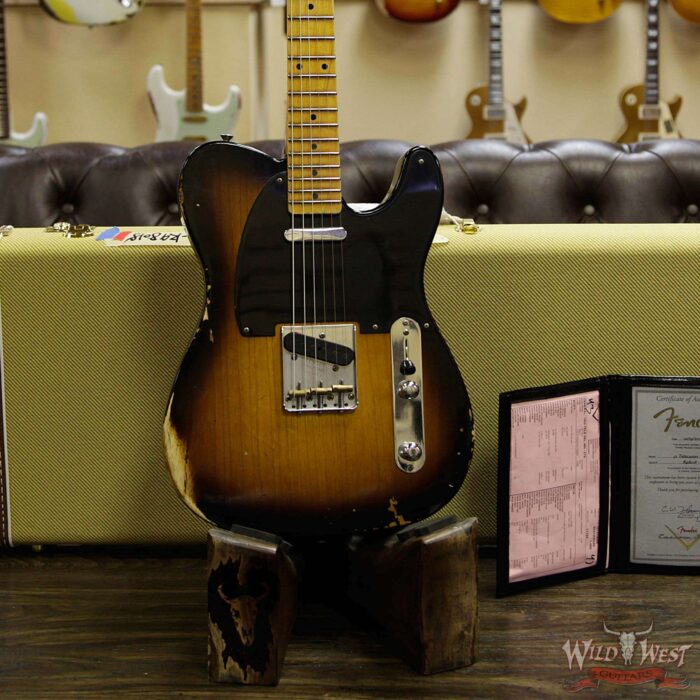 Fender Custom Shop 1952 Telecaster Relic Reissue 2 Tone Sunburst - Image 11