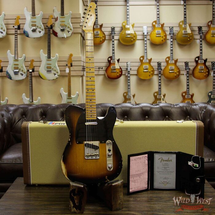 Fender Custom Shop 1952 Telecaster Relic Reissue 2 Tone Sunburst - Image 12