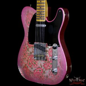 2018 Fender Custom Shop 1952 Telecaster Relic Maple Neck Black Pickguard Pink Paisley - Image 2