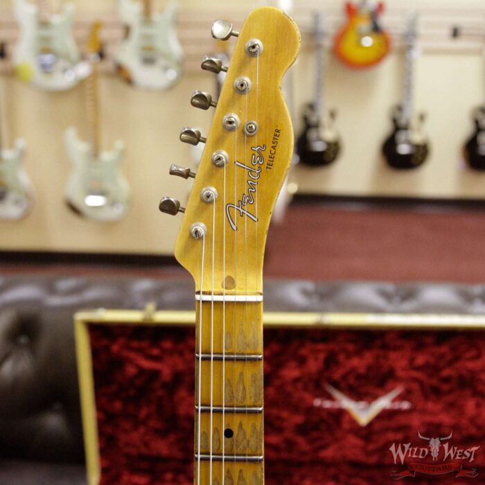 2018 Fender Custom Shop 1952 Telecaster Relic Maple Neck Black Pickguard Pink Paisley - Image 5