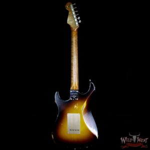 Fender Custom Shop Roasted 1956 Stratocaster Relic Birdeye Maple Neck 2 Tone Sunburst - Image 7