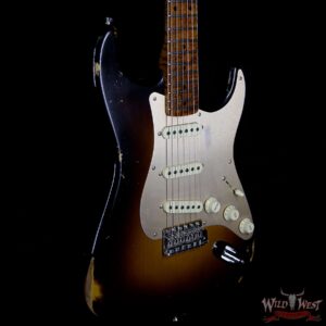 Fender Custom Shop Roasted 1956 Stratocaster Relic Birdeye Maple Neck 2 Tone Sunburst - Image 5