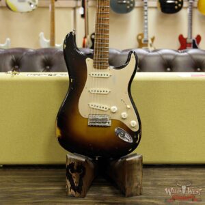 Fender Custom Shop Roasted 1956 Stratocaster Relic Birdeye Maple Neck 2 Tone Sunburst - Image 11