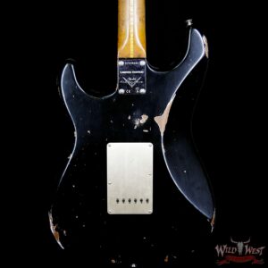 Fender Custom Shop 30th Anniversary LTD 1956 Stratocaster Relic Roasted Birdseye Neck & Fingerboard Aged Black - Image 4
