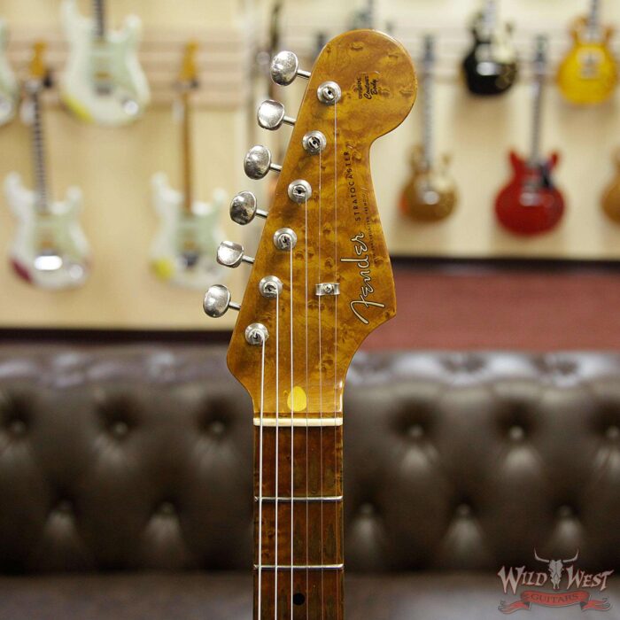 Fender Custom Shop 30th Anniversary LTD 1956 Stratocaster Relic Roasted Birdseye Neck & Fingerboard Aged Black - Image 10