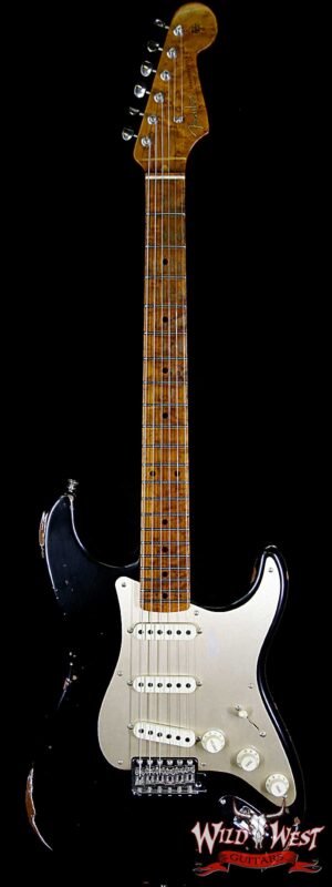 Fender Custom Shop 30th Anniversary LTD 1956 Stratocaster Relic Roasted Birdseye Neck & Fingerboard Aged Black