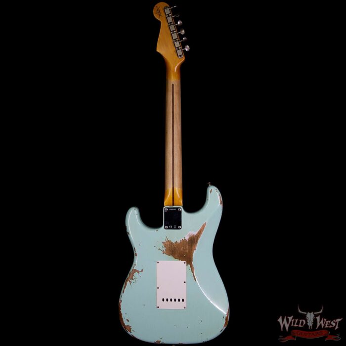 Fender Custom Shop 1957 Stratocaster Heavy Relic Maple Neck Surf Green - Image 6