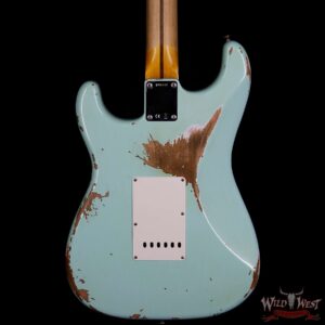 Fender Custom Shop 1957 Stratocaster Heavy Relic Maple Neck Surf Green - Image 7