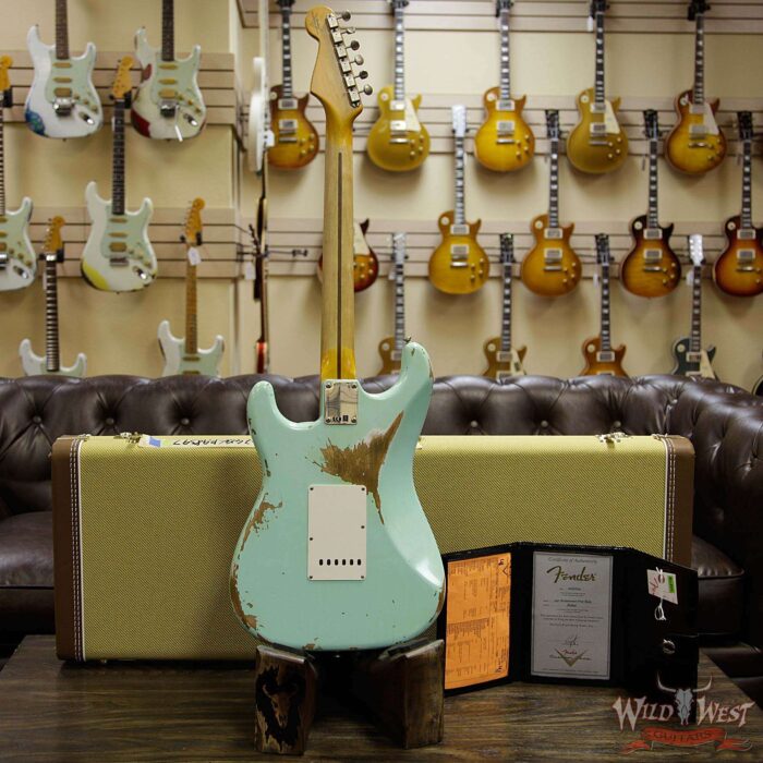 Fender Custom Shop 1957 Stratocaster Heavy Relic Maple Neck Surf Green - Image 15