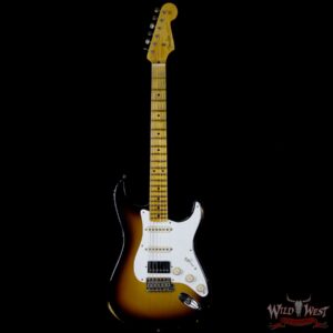 Fender Custom Shop 1958 Stratocaster HSS EVH Pickup Relic Maple Neck 2 Tone Sunburst - Image 3