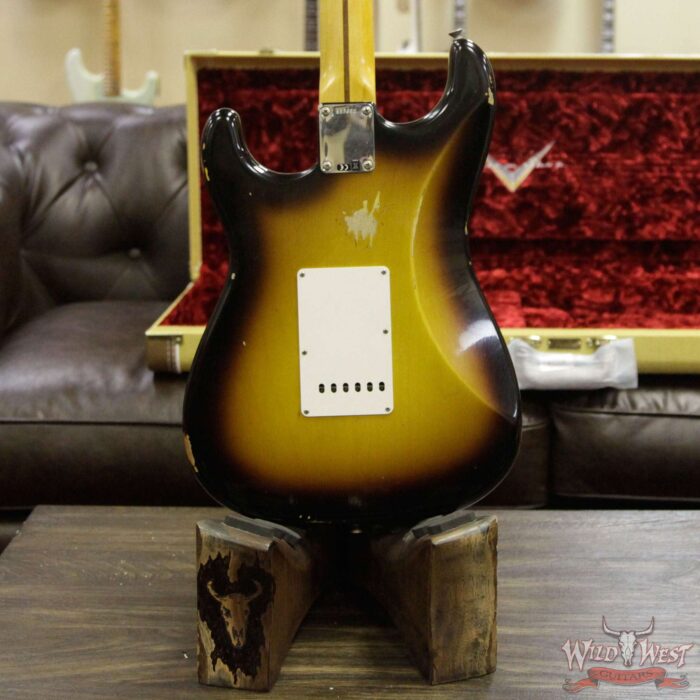 Fender Custom Shop 1958 Stratocaster HSS EVH Pickup Relic Maple Neck 2 Tone Sunburst - Image 6