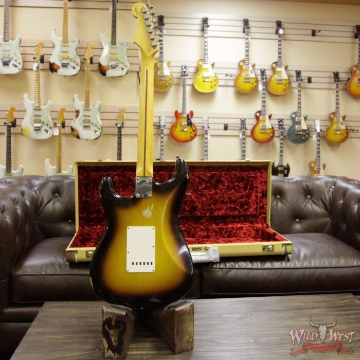 Fender Custom Shop 1958 Stratocaster HSS EVH Pickup Relic Maple Neck 2 Tone Sunburst - Image 7