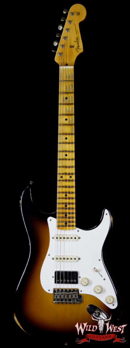 Fender Custom Shop 1958 Stratocaster HSS EVH Pickup Relic Maple Neck 2 Tone Sunburst