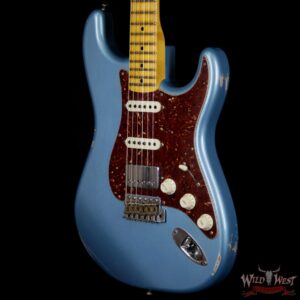 Fender Custom Shop 1958 Stratocaster HSS EVH Pickup Relic Maple Neck Blue Agave - Image 2
