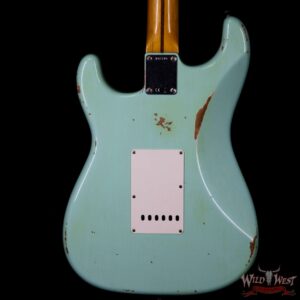 2018 Fender Custom Shop 1958 Stratocaster HSS EVH Pickup Relic Maple Neck Surf Green - Image 7