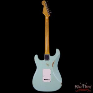 2018 Fender Custom Shop 1958 Stratocaster HSS EVH Pickup Relic Maple Neck Surf Green - Image 6