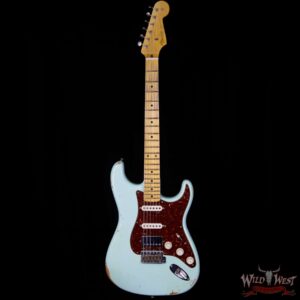 2018 Fender Custom Shop 1958 Stratocaster HSS EVH Pickup Relic Maple Neck Surf Green - Image 5