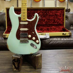 2018 Fender Custom Shop 1958 Stratocaster HSS EVH Pickup Relic Maple Neck Surf Green - Image 12