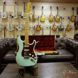 2018 Fender Custom Shop 1958 Stratocaster HSS EVH Pickup Relic Maple Neck Surf Green - Image 10