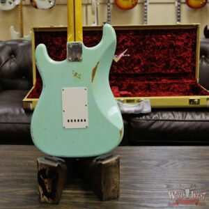 2018 Fender Custom Shop 1958 Stratocaster HSS EVH Pickup Relic Maple Neck Surf Green - Image 15