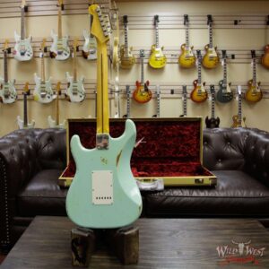 2018 Fender Custom Shop 1958 Stratocaster HSS EVH Pickup Relic Maple Neck Surf Green - Image 13