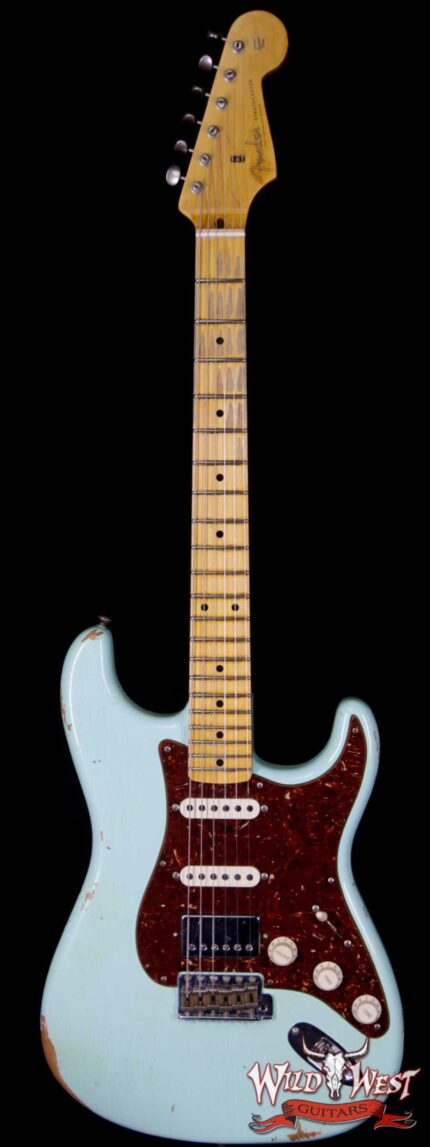 2018 Fender Custom Shop 1958 Stratocaster HSS EVH Pickup Relic Maple Neck Surf Green