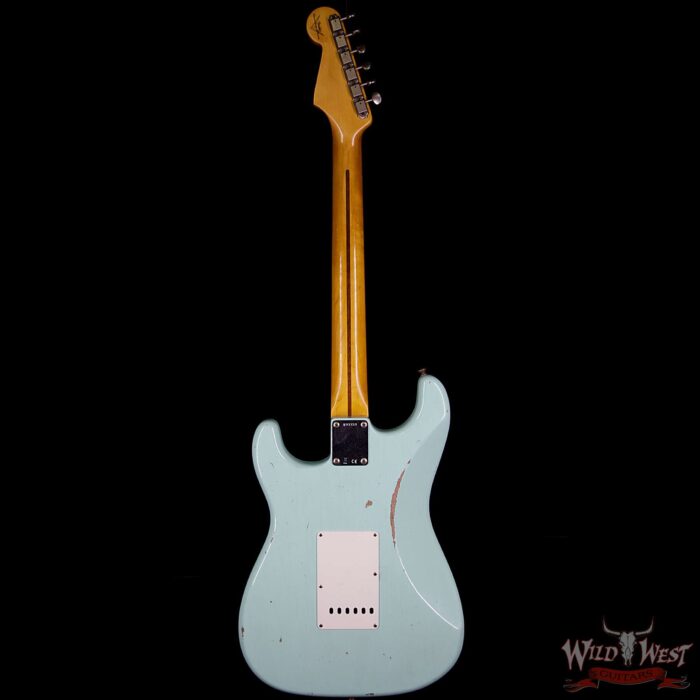 Fender Custom Shop 1958 Stratocaster HSS EVH Pickup Relic Maple Neck & Board Surf Green - Image 7
