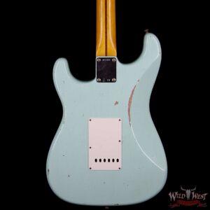 Fender Custom Shop 1958 Stratocaster HSS EVH Pickup Relic Maple Neck & Board Surf Green - Image 4