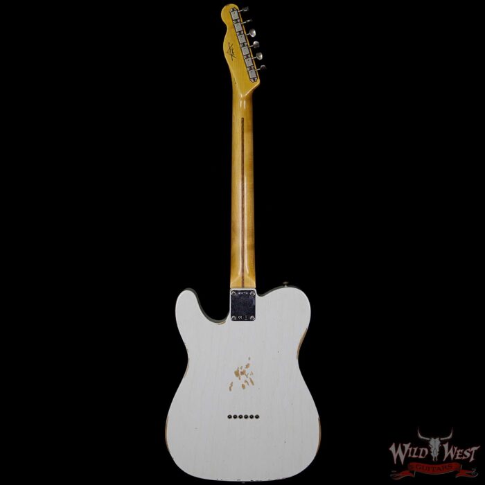 Fender Custom Shop 1958 Telecaster Custom Relic HH EVH Pickups Olympic White - Image 6