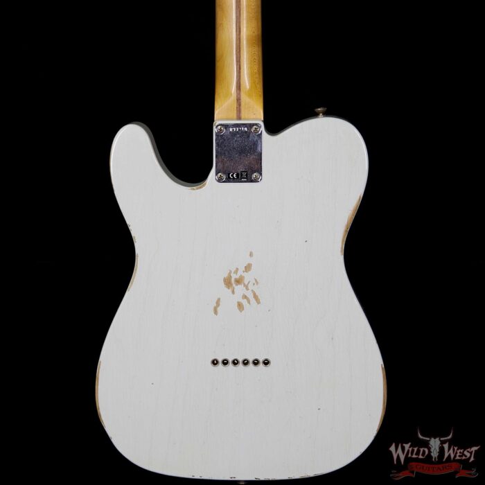 Fender Custom Shop 1958 Telecaster Custom Relic HH EVH Pickups Olympic White - Image 7