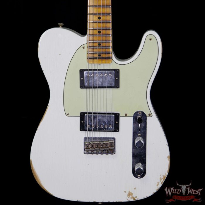 Fender Custom Shop 1958 Telecaster Custom Relic HH EVH Pickups Olympic White - Image 3