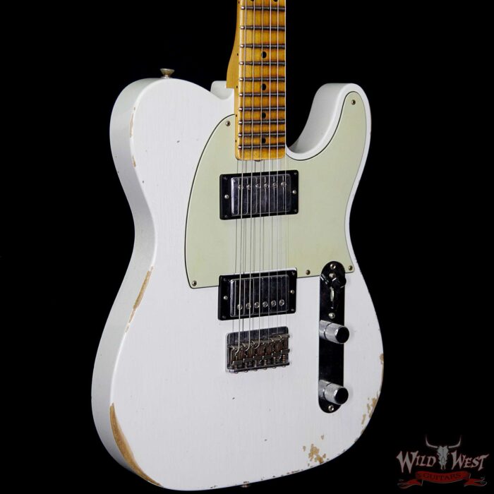 Fender Custom Shop 1958 Telecaster Custom Relic HH EVH Pickups Olympic White - Image 4