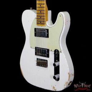 Fender Custom Shop 1958 Telecaster Custom Relic HH EVH Pickups Olympic White - Image 2