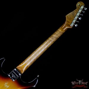 Fender Custom Shop 1960 Stratocaster Relic Roasted Birdseye Neck Rosewood Fingerboard Faded 3 Tone Sunburst - Image 13