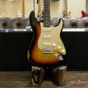 Fender Custom Shop 1960 Stratocaster Relic Roasted Birdseye Neck Rosewood Fingerboard Faded 3 Tone Sunburst - Image 11