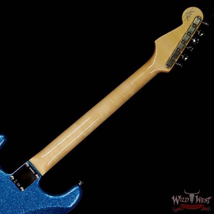 2017 Fender Custom Shop 1960 Stratocaster NOS Floyd Rose HSS Rosewood Fretboard Blue Sparkle - Image 9