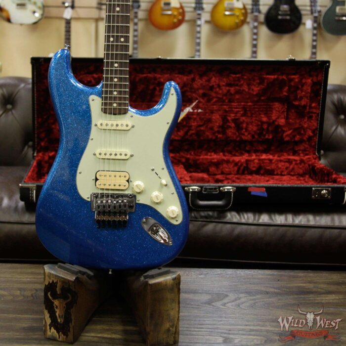 2017 Fender Custom Shop 1960 Stratocaster NOS Floyd Rose HSS Rosewood Fretboard Blue Sparkle - Image 11