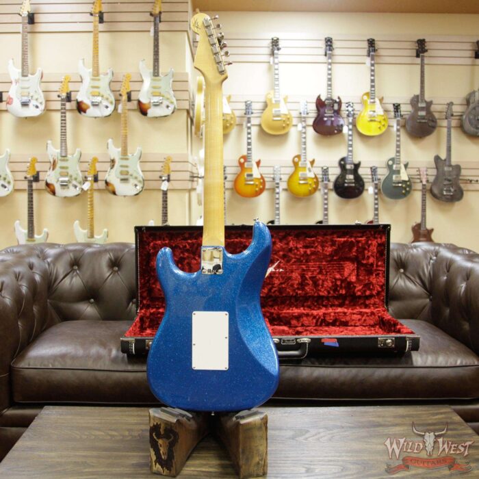 2017 Fender Custom Shop 1960 Stratocaster NOS Floyd Rose HSS Rosewood Fretboard Blue Sparkle - Image 12