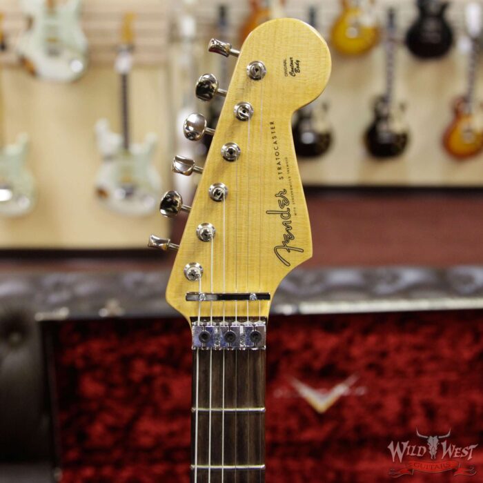 2017 Fender Custom Shop 1960 Stratocaster NOS Floyd Rose HSS Rosewood Fretboard Blue Sparkle - Image 6