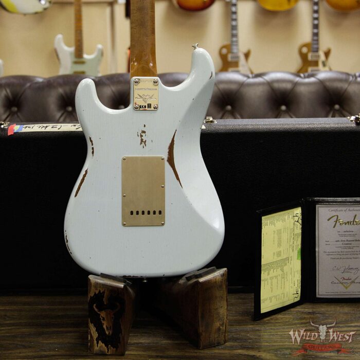 Fender Custom Shop 1960 Roasted Stratocaster Relic AAA Rosewood Fingerboard Faded Sonic Blue - Image 15