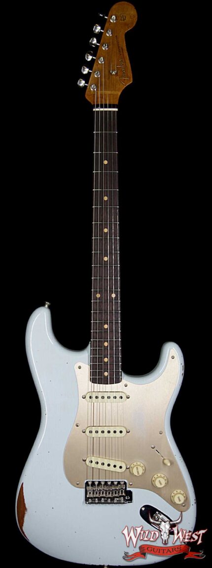 Fender Custom Shop 1960 Roasted Stratocaster Relic AAA Rosewood Fingerboard Faded Sonic Blue