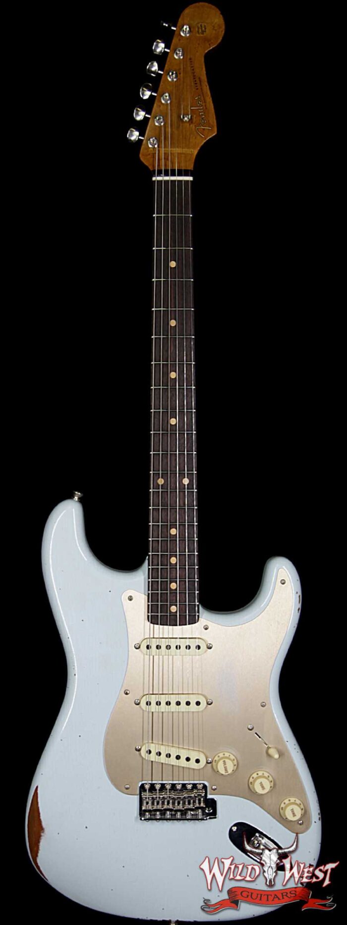 Fender Custom Shop 1960 Roasted Stratocaster Relic AAA Rosewood Fingerboard Faded Sonic Blue - Image 1