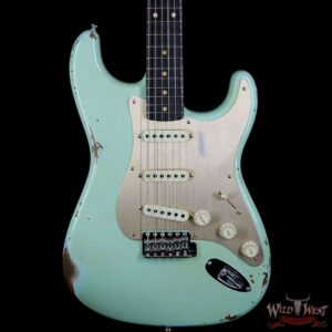 Fender Custom Shop 30th Anniversary 1960 Stratocaster Relic Roasted Birdseye Neck Rosewood Board Aged Surf Green - Image 3