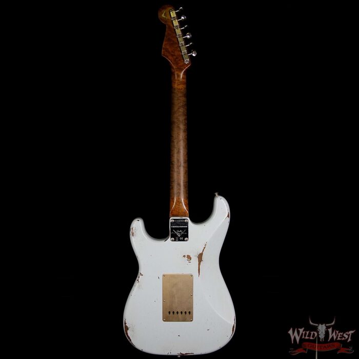 Fender Custom Shop 30th Anniversary LTD 1960 Stratocaster Relic Roasted Birdseye Neck Rosewood Board Faded Sonic Blue - Image 6