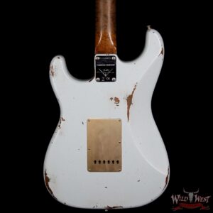 Fender Custom Shop 30th Anniversary LTD 1960 Stratocaster Relic Roasted Birdseye Neck Rosewood Board Faded Sonic Blue - Image 4
