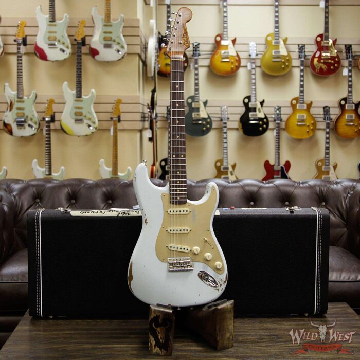 Fender Custom Shop 30th Anniversary LTD 1960 Stratocaster Relic Roasted Birdseye Neck Rosewood Board Faded Sonic Blue - Image 11